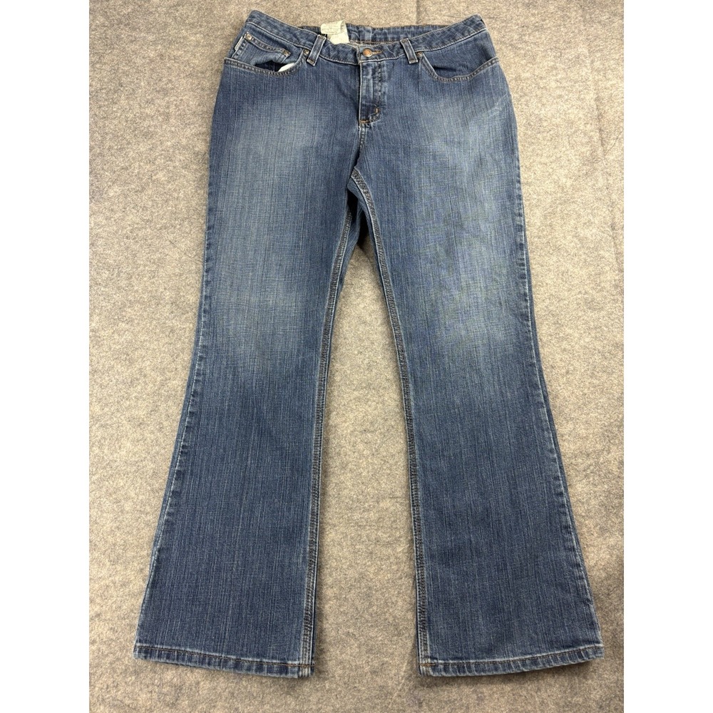 Carhartt Women's Traditional‎ Fit Mid Rise Bootcut Blue Denim Jeans Size 14x30